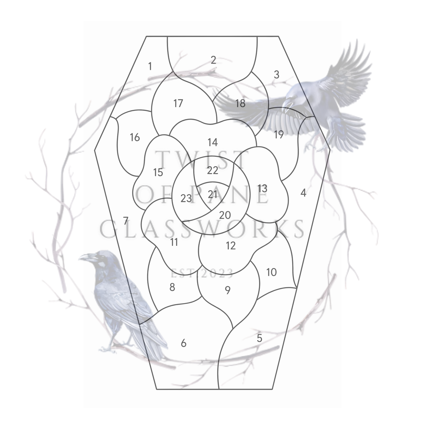 03 Coffin Rose Pattern