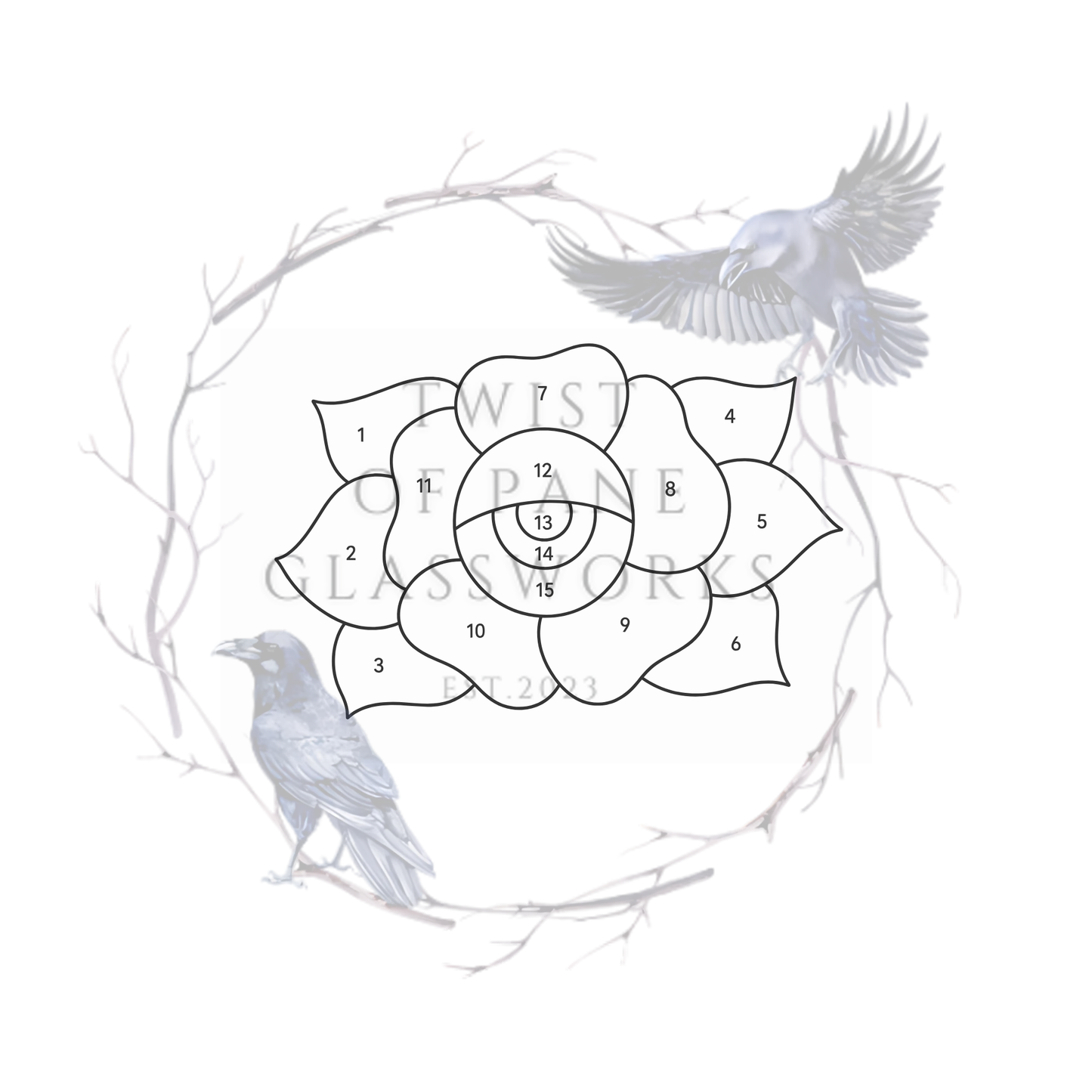 16 Eyeball Flower Suncatcher
