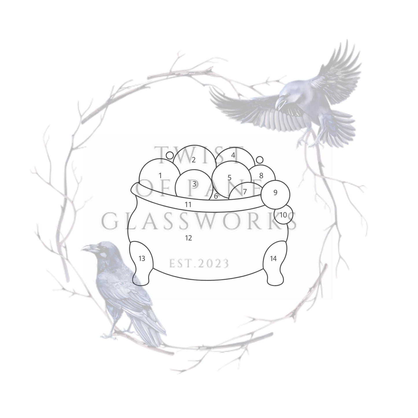 18 Bubbling Cauldron Suncatcher