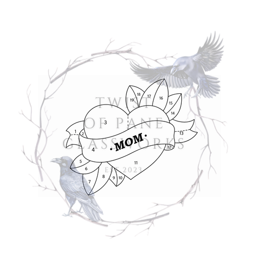 15 Old School Mom Tattoo Suncatcher