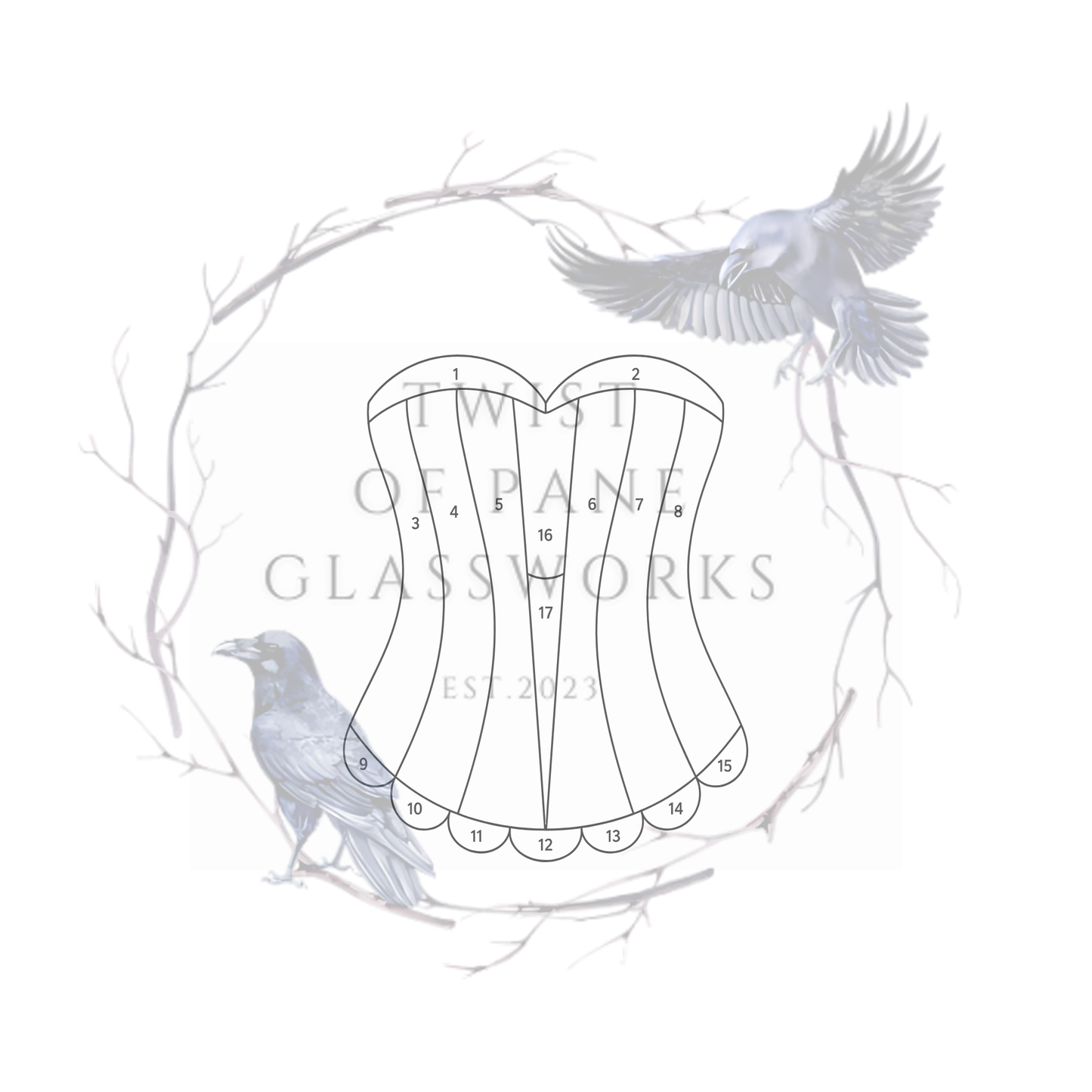 19 Corset Suncatcher